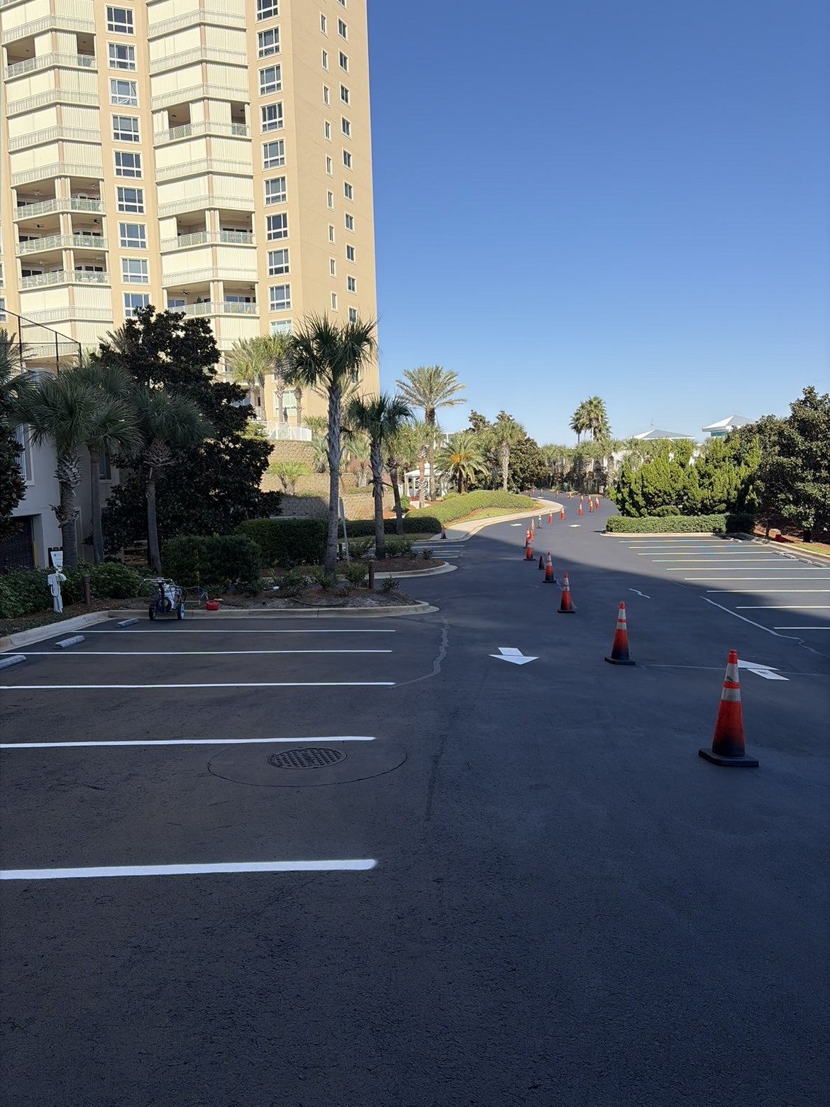 Curb and line repainting
